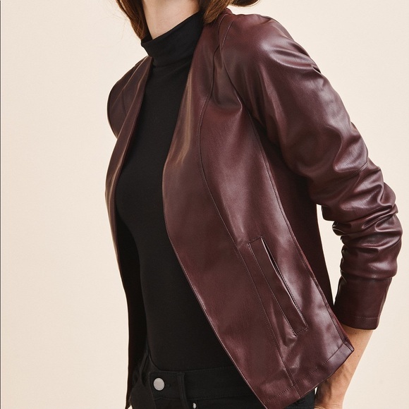 Dynamite Jackets Coats Open Front Faux Leather Jacket Poshmark